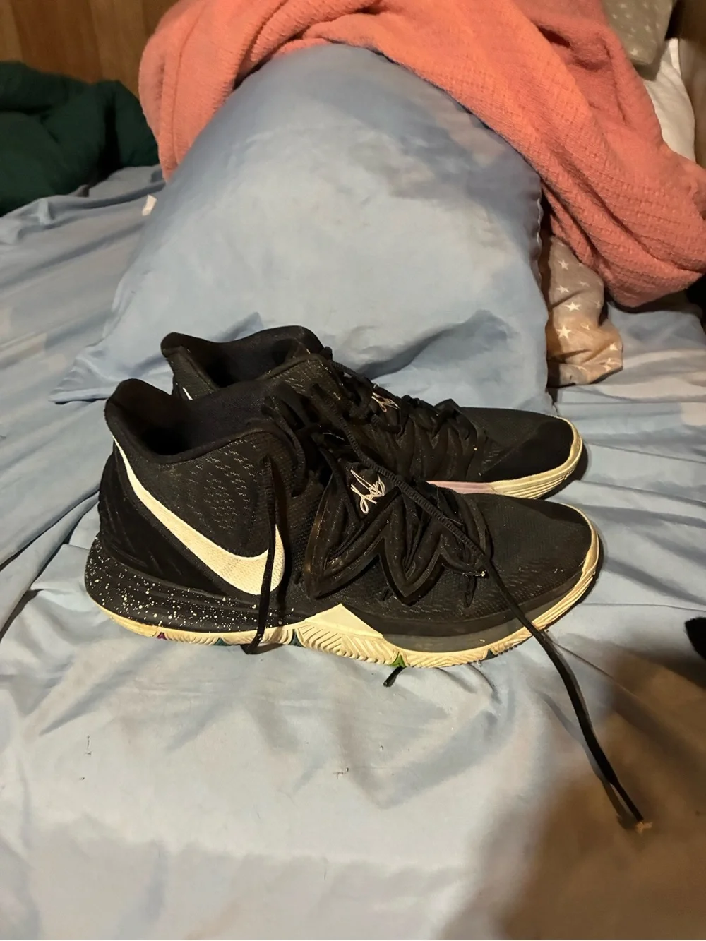 Nike Black Basketball Sneakers with White Swoosh
